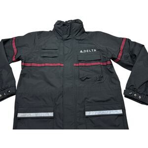 Cintas Delta Air Lines Gray & Red Weather Gear Jacket Men’s Size Small